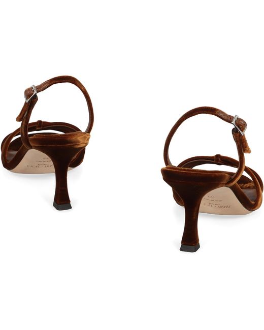 Jimmy Choo Brown Elsy Sandals