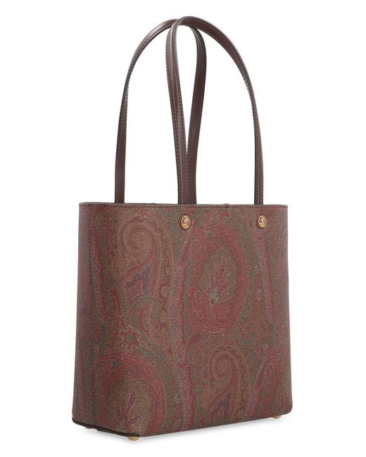 Etro Brown Essential Jacquard Fabric Tote