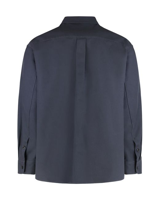 Lemaire Blue Overshirt Utility for men