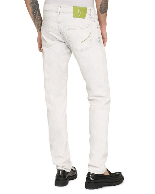 handpicked White Orvieto Slim Fit Jeans for men