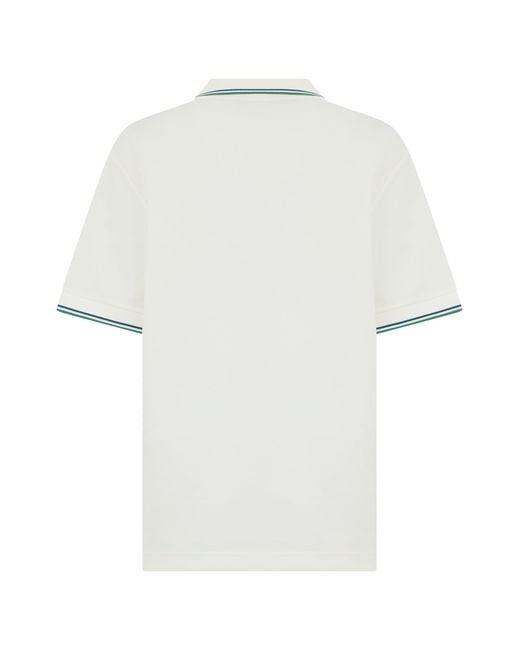 Burberry White Short-Sleeved Polo for men