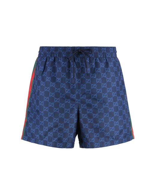 Gucci Blue Nylon Swim Shorts for men
