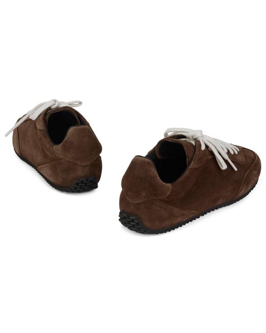 Axel Arigato Brown Suede Casual Sneakers With Laces for men
