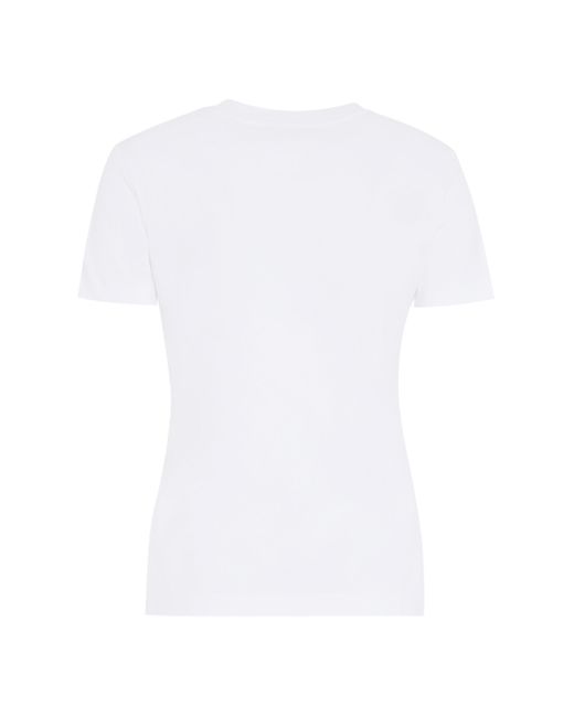 T-shirt girocollo in cotone di Dolce & Gabbana in White