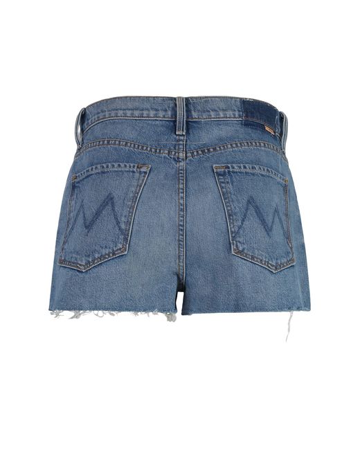 Mother Blue The Ditcher Denim Shorts