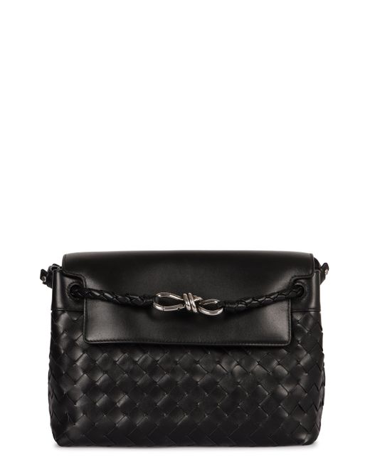 Borsa messenger Andiamo piccola in pelle di Bottega Veneta in Black da Uomo