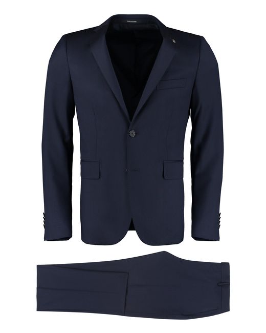 Tagliatore Blue Virgin Wool Two-Piece Suit for men