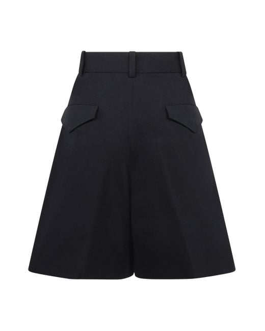 Jil Sander Black Pressed Crease Shorts