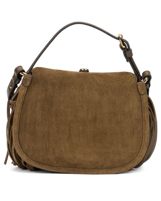 Etro Brown Fringe Shoulder Bag