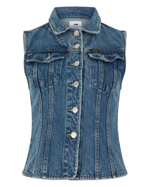 Lois Blue Denim Gilet