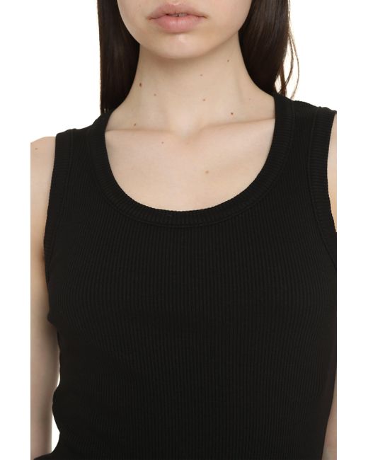 Agolde Black Poppy Scoop Neck Tank Top