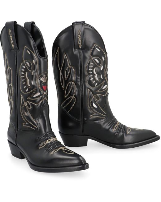 Stivali stile texano di DSquared² in Black