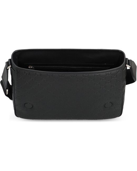 Gucci Gray Shoulder Bag Gg Emblem Media for men