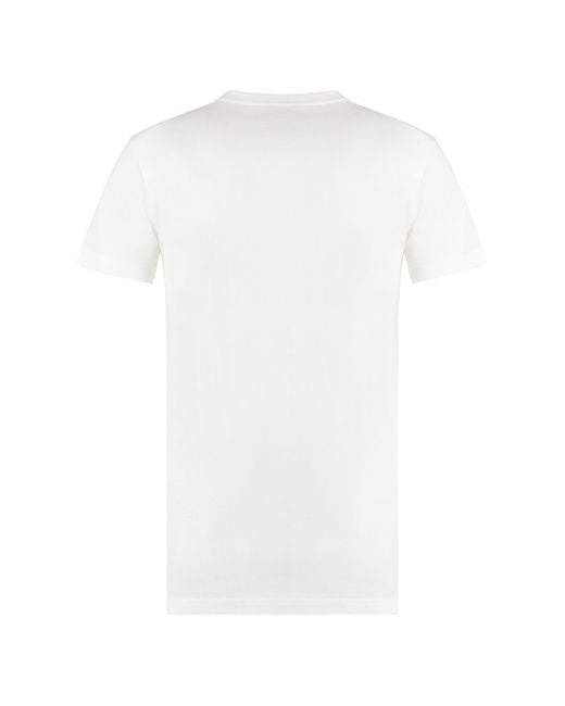 Moncler White Cotton Crew-neck T-shirt
