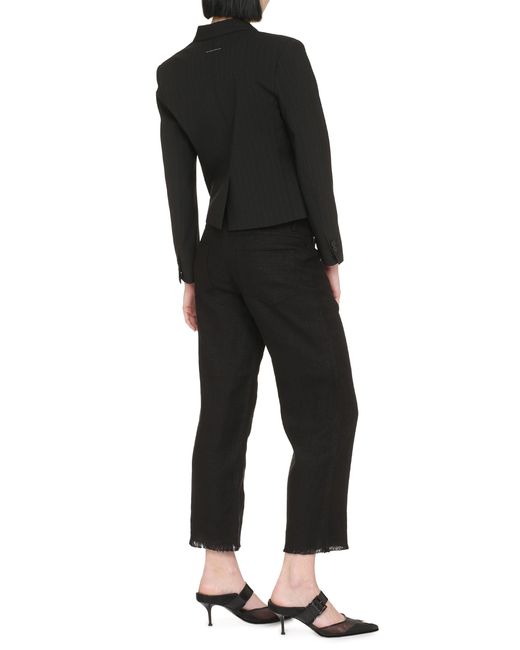 MM6 by Maison Margiela Black Single-Breasted Two-Button Jacket
