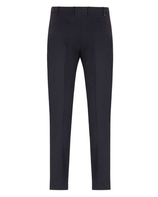 PT01 Blue Dieci Stretch Wool Trousers for men