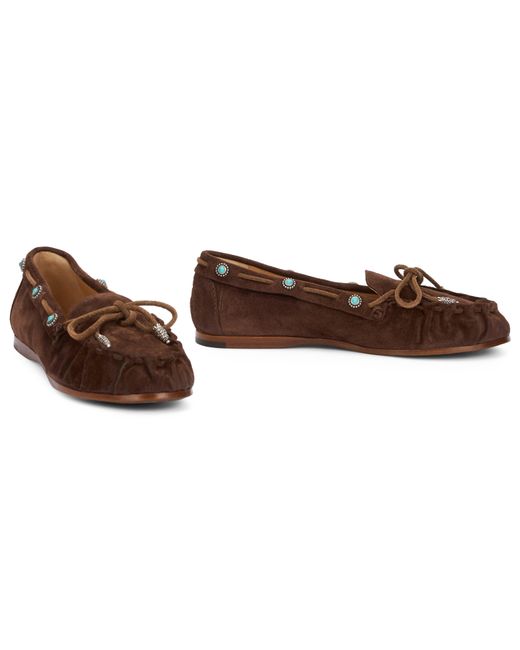 Sartore Brown Suede Loafers
