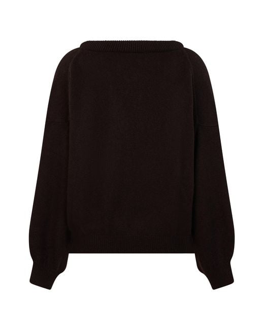 Lisa Yang Black Oversized Cashmere Sweater