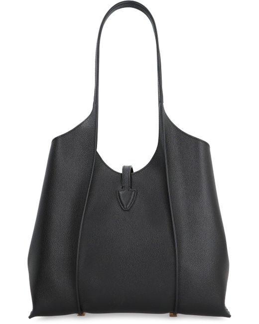 Tod's Black T Timeless Small Leather Tote