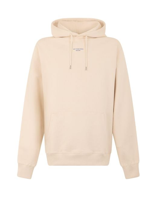 Drole de Monsieur White Cotton Sweatshirt With Hood for men