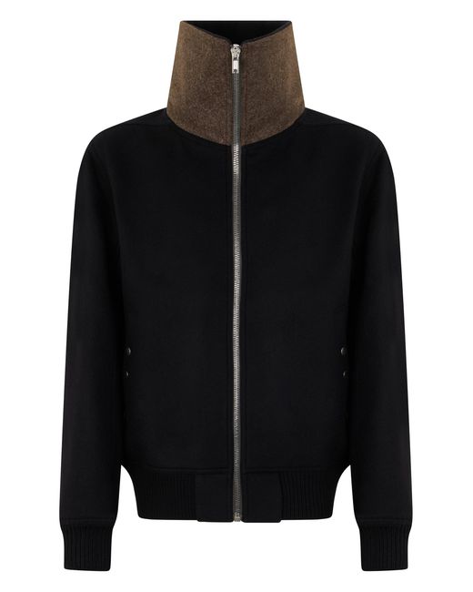 Rick Owens Black Jacket With Zip for men