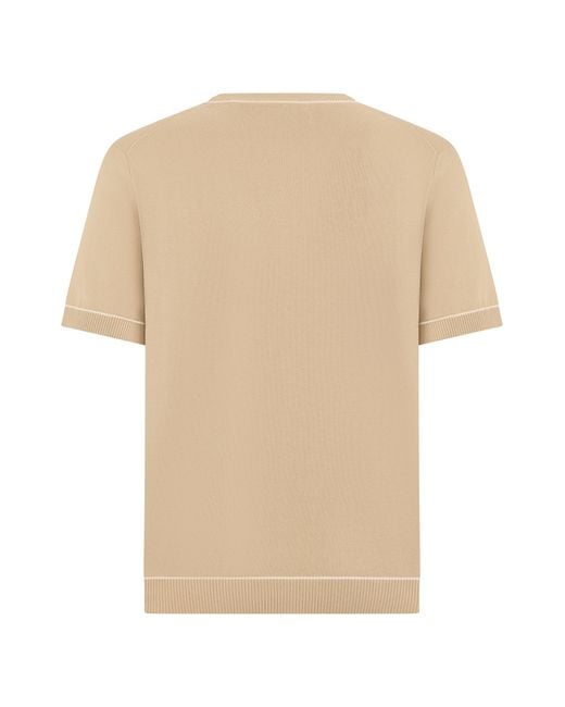 Gant Natural Cotton Blend T-Shirt With Short Sleeves for men