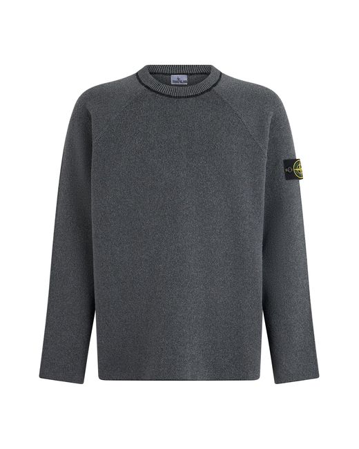 Stone Island Gray Crew Neck Sweatshirt for men