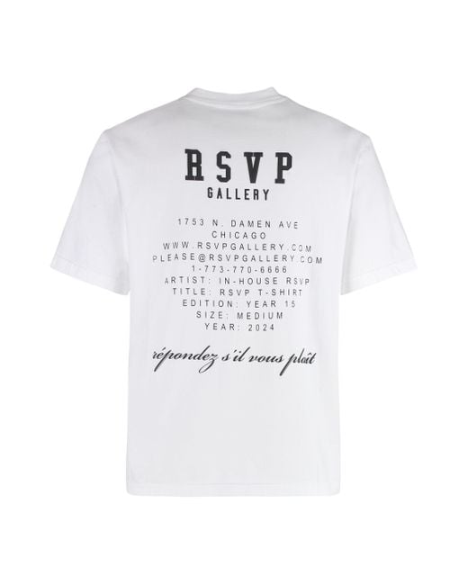 Agolde White X Rsvp Gallery -- Cotton Crew-Neck T-Shirt for men