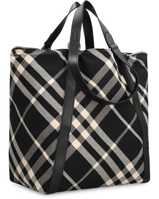 Burberry Black Field Fabric Tote for men