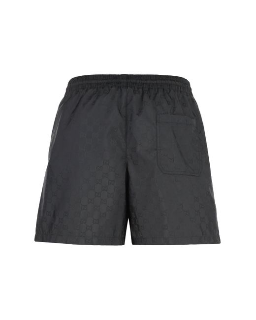 Gucci Gray Gg Nylon Swim Shorts for men