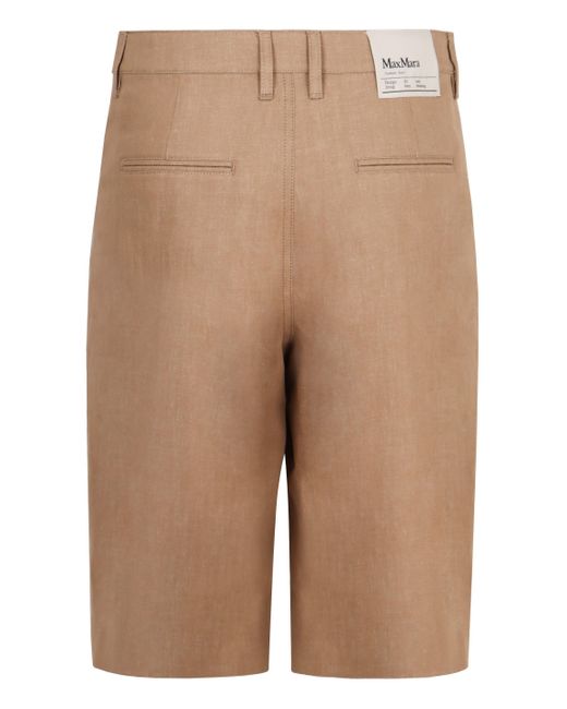 Bermuda Eric in cotone e lino di Max Mara in Natural