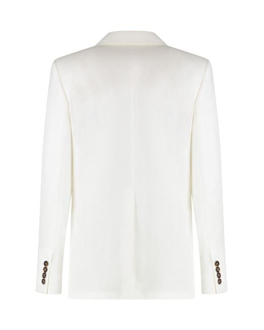 Max Mara White Guglia Linen Jacket