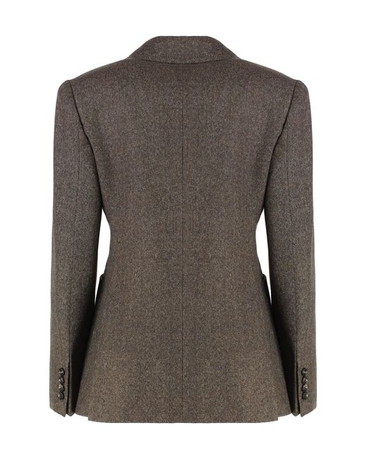 Max Mara Black Wool Tweed Jacket