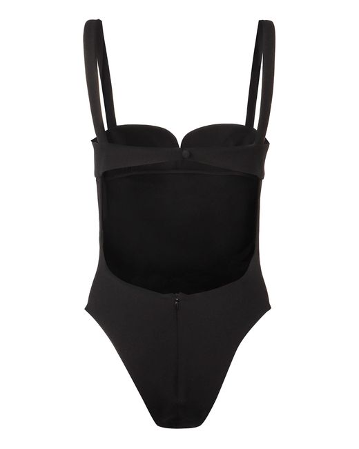 Magda Butrym Black Wool Bodysuit