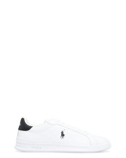 Sneakers low-top Heritage Court II in pelle di Polo Ralph Lauren in White da Uomo