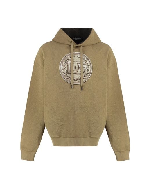 Dolce & Gabbana Brown Logo Print Hoodie for men