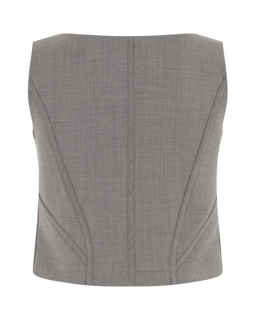 GIUSEPPE DI MORABITO Gray Short Bustier With Hooks