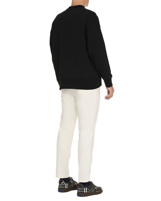 Palm Angels Black Cotton Crew-Neck Sweatshirt for men