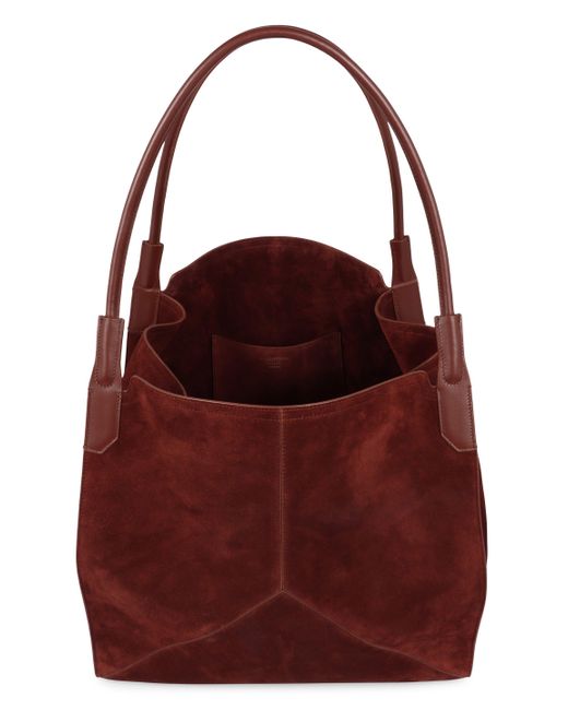 Tote bag in pelle di Victoria Beckham in Red