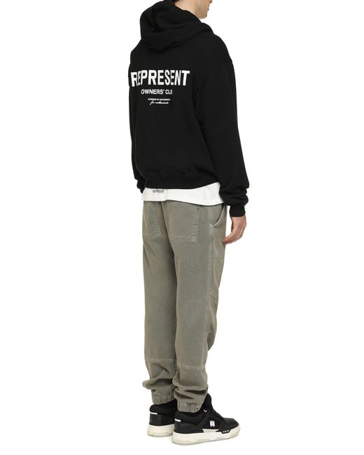 Represent Black Zipper Hoodie for men
