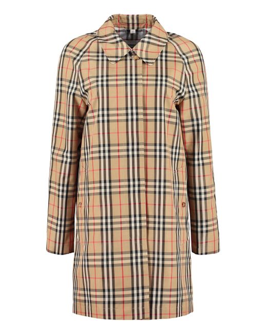 Burberry Synthetic Checked Raincoat Lyst