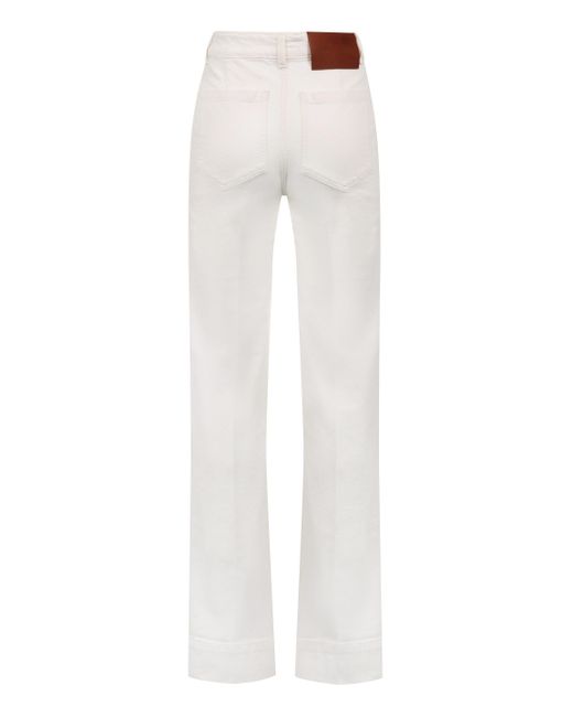 Victoria Beckham White Alina High-rise Flared Jeans