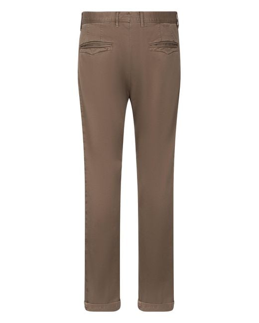 Slowear Brown Cotton Pants for men