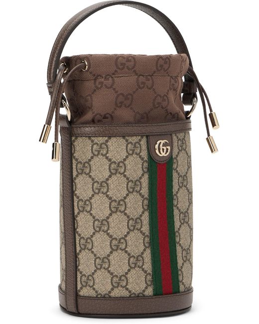 Mini borsa a secchiello Ophidia di Gucci in Black