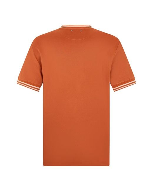 Golden Goose Deluxe Brand Orange T-Shirt Piqué Viscose T-Shirts for men