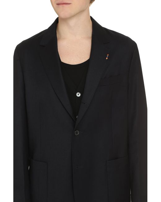 Paul Smith Blue Wool-Cashmere Blend Two-Button Blazer For for men