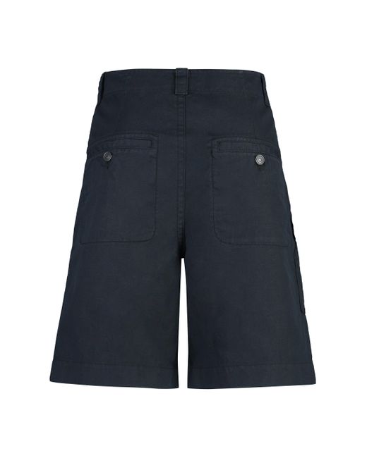 Isabel Marant Blue Kilano Cotton And Linen Bermuda-Shorts for men