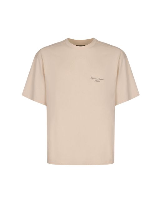 Emporio Armani Cotton Crew-Neck T-Shirt in White for Men