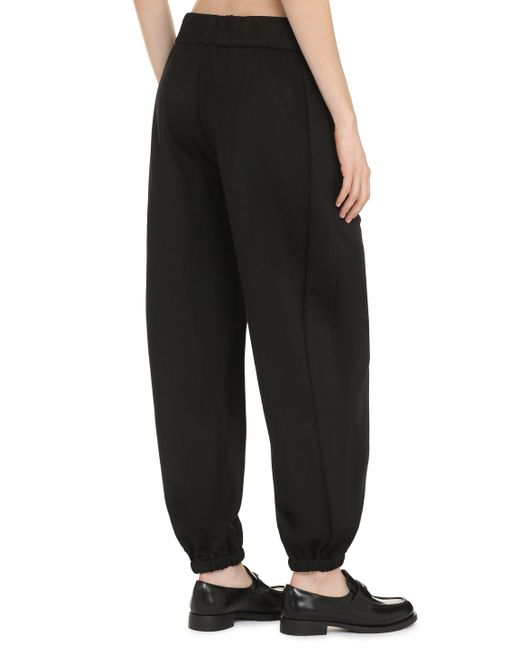 Jil Sander Black High-Waist Tapered-Fit Trousers