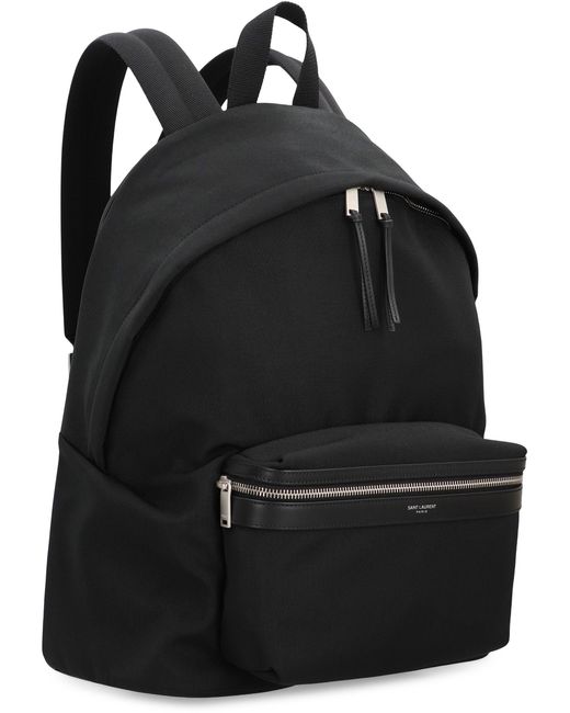 Saint Laurent Black City Technical Fabric Backpack for men